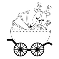 Isolated baby reindeer cartoon design