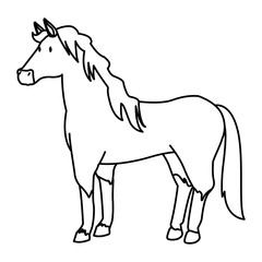 Obraz premium farm, animals and farmer cartoon in black and white