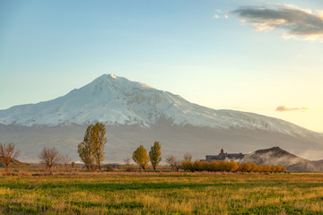Obraz premium góra ararat z khor virap