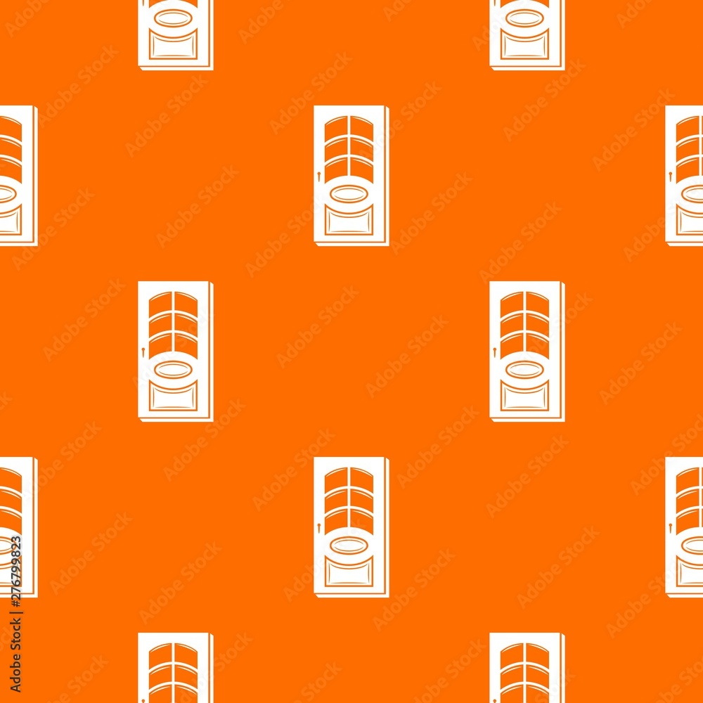 Poster enter door pattern vector orange for any web design best