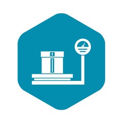 Shop scales icon. Simple illustration of shop scales vector icon for web