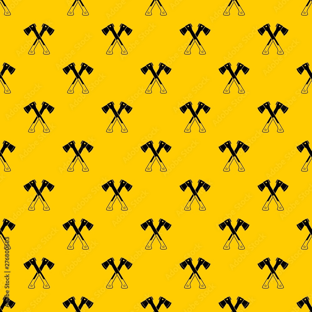 Poster crossed axes pattern seamless vector repeat geometric yellow for any design