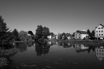 Fototapeta premium house reflection on the sea