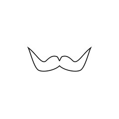 Mustache icon. Barber salon symbol. Hair sign