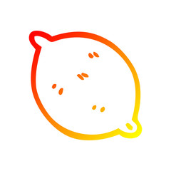 warm gradient line drawing cartoon organic lemon