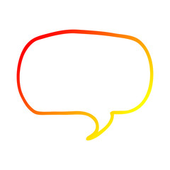 warm gradient line drawing cartoon speech bubble