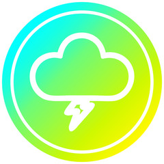 storm cloud circular in cold gradient spectrum