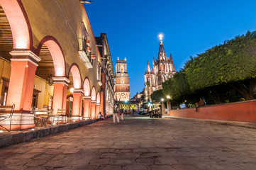 Fototapeta premium Główny plac w San Miguel de Allende, Guanajuato,