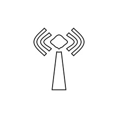 Antenna icon. Radar isolated symbol. Connection signal sign