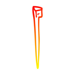 warm gradient line drawing cartoon old nail