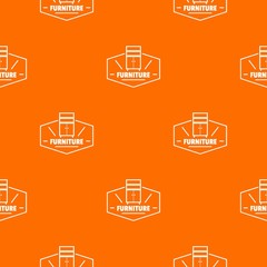 Furniture house pattern vector orange for any web design best
