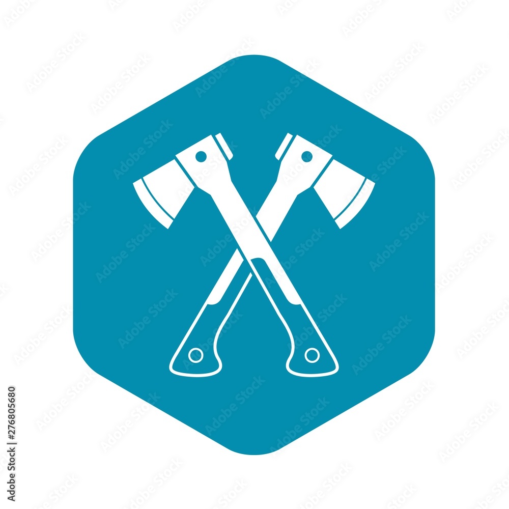 Poster crossed axes icon. simple illustration of crossed axes vector icon for web