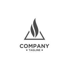 Flame Logo design simple minimalist style