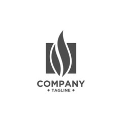 Flame Logo design simple minimalist style