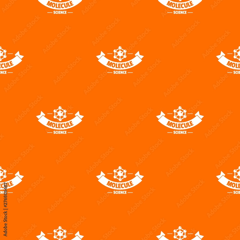 Poster molecule pattern vector orange for any web design best