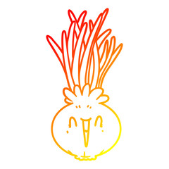 warm gradient line drawing cartoon onion