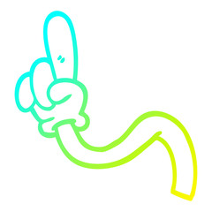 cold gradient line drawing cartoon hand gestures
