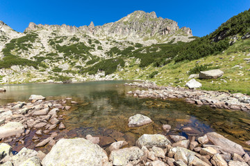 Plakat Samodivski lakes near Dzhangal peak, Pirin Mountain, Bulgaria
