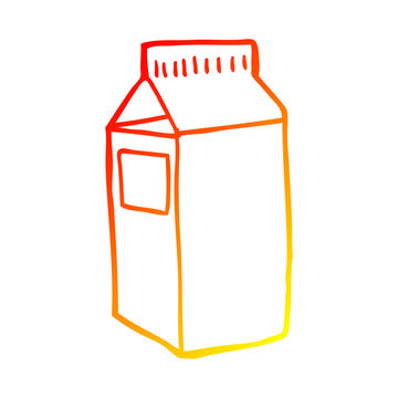recommend clip art: warm gradient line drawing cartoon milk carton
