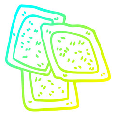 cold gradient line drawing cartoon green tea