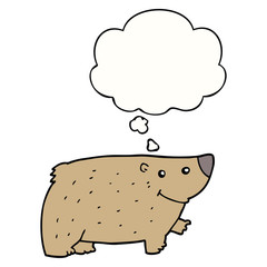 cartoon bear and thought bubble