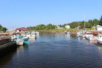 Fototapeta na wymiar Fishing Boats in Murray Harbour