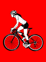 Fototapeta na wymiar mujer ciclista
