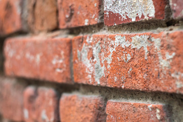 old textured red brick grunge wall