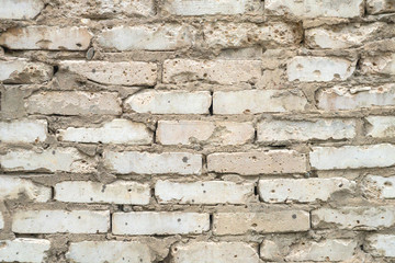 white textured old brick wall