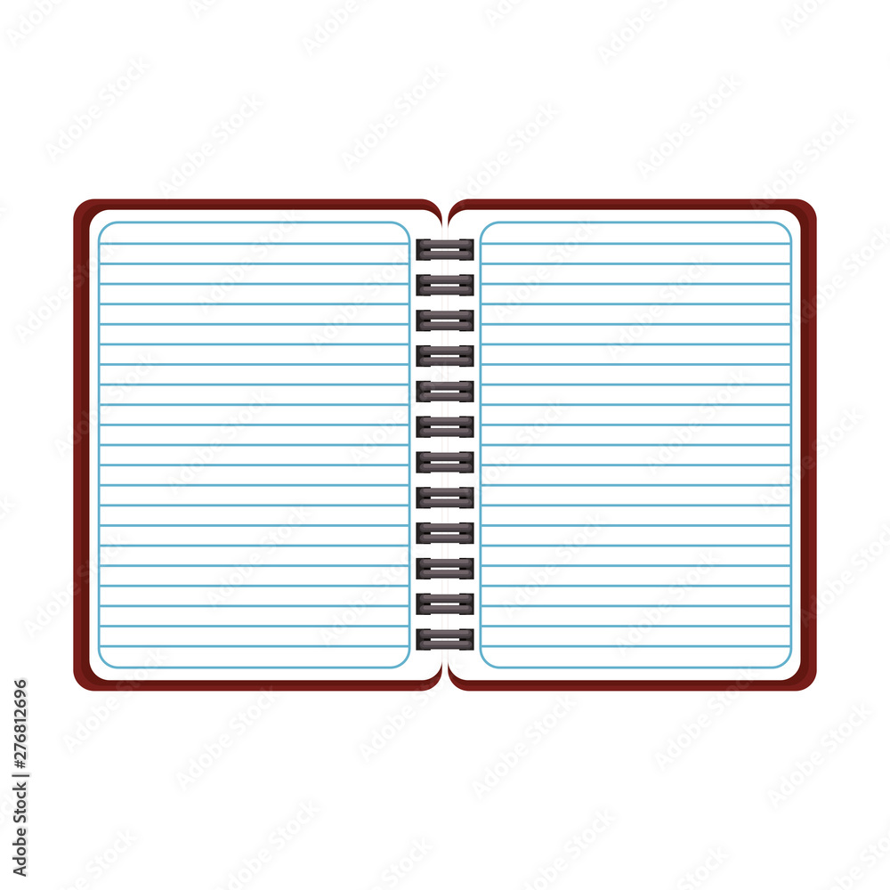 Poster blank notepad open symbol isolated vector illustration