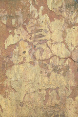 textured beige and coral concrete wall