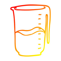 warm gradient line drawing cartoon jug