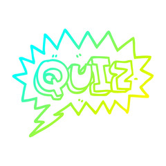 cold gradient line drawing cartoon font quiz