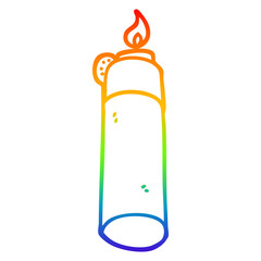 rainbow gradient line drawing cartoon cigarette lighter