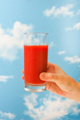 しぼりたてトマトジュース Organic fresh tomato made fresh juice