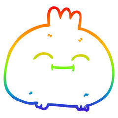 rainbow gradient line drawing cartoon happy root vegetable