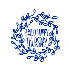 Vector hand lettering set of the days of the week