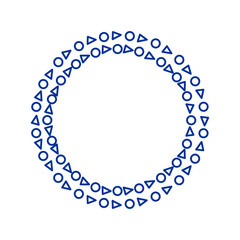 Decorative line art frames for design template