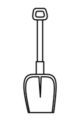 shovel metal tool isolated icon