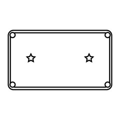 metal plate with stars icon