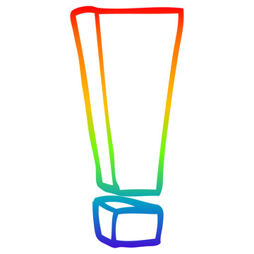 recommend clip art: rainbow gradient line drawing cartoon exclamation
