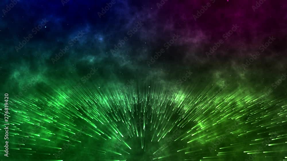 Poster abstract digital futuristic space light background with particles, sparkle, 3d rendering