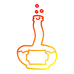 warm gradient line drawing cartoon potion