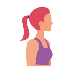 young sport woman avatar character