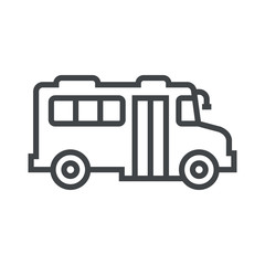 Line icon school bus