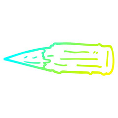 cold gradient line drawing cartoon bloody vampire stake