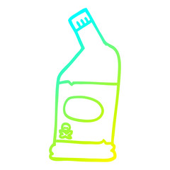 cold gradient line drawing cartoon bleach cleaner