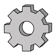 gear machine setting isolated icon