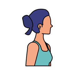 young sport woman avatar character