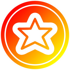 star shape in hot gradient spectrum